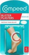 Image of Compeed Blister Plasters Medium Size 5 Pack - Hydrocolloid Foot Treatment - Heal