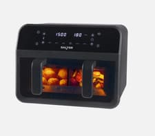 Image of Salter Dual Air Fryer Non-Stick Digital LED Touch Display 6 Functions 7L 2300W