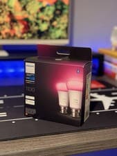 Image of Philips Hue B22 White & Color LED Bulb 1100 Lumen Smart Alexa Twin Pack -BARGAIN
