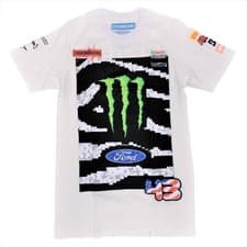 Image of HOONIGAN RACING MONSTER ENERGY US Flag 43 Kenblock Official T-Shirt White L