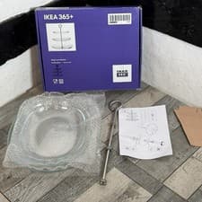 Image of Ikea 365+ 3 Tier Clear Glass Cake Stand kitchen. High Tea Cream Tea Afternoon
