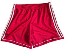 Image of Adidas Climalite Red Shorts Tie waist 3 side stripes Size L/L NWOT