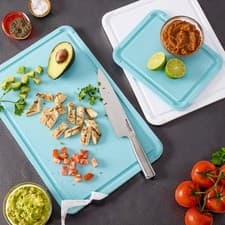 Image of KitchenAid 3 Piece Cutting Board Set BPA Free Reversible Dishwasher Safe
