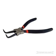Image of Silverline Bent Nose Internal Circlip Pliers 180mm PL65