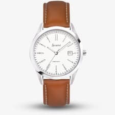 Image of Accurist Everyday Brown Leather Strap Watch 74011
