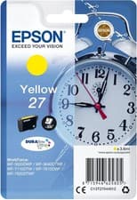 Image of Epson 27 Yellow Alarm Clock Genuine, DuraBrite Ultra Ink Cartridge, IND Yellow