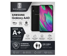 Image of Samsung Galaxy A40 64GB | Dual SIM | Unlocked | Grade A+ | Black | 12M Warranty