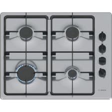 Image of Bosch Series 2 60cm 4 Burner Gas Hob - Stainless Steel PBP6B5K60