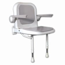 Image of AKW 4000 Series Fold-Up Shower Seat Backrest & Arms, Standard & Extra Wide Sizes