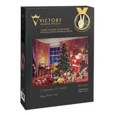Image of Victory Wooden Puzzle A Christmas Eve Visitor 265 piece festive jigsaw