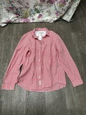Image of Jack Wills Men’s Pink Longsleeve Checkered Shirt - UK Size L - New