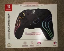 Image of PDP AFTERGLOW WAVE WIRED CONTROLLER - BLACK (NINTENDO SWITCH) ADVANCED RGB NEW