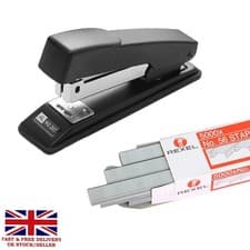 Image of Full Strip Metal Stapler - Heavy Duty Desk Office 24/6 26/6 - uk#1