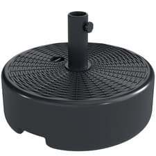Image of Outsunny Parasol Base 22kg Sand Filled for 38/48mm Poles Black