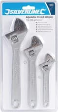 Image of SilverLine 3 Piece Adjustable Wrench Set - WR03 -150/200/250mm