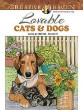 Image of Creative Haven Lovable Cats and Dogs Coloring Book by Ruth Soffer (Paperback,...