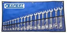 Image of Expert by Facom E110313 18 Piece Metric Combination Spanner Set In Tool Roll