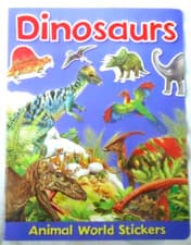 Image of DINOSAURS ANIMAL WORLD STICKERS BOOK - PREHISTORIC !!  - BRAND NEW