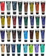 Image of 120ml TUBES OF ACRYLIC ARTISTS QUALITY PAINT CANVAS CRAFT DECORATIVE 33 COLOURS