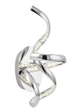 Image of Wall Light Silver Twirls LED Chrome Searchlight 9208CC