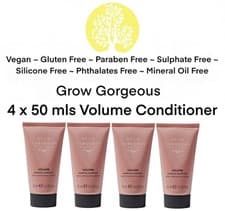 Image of 4 x 50ml Grow Gorgeous Hair Volume Conditioner VEGAN No Parabens Or Sulphates