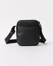 Image of Armani Exchange Mens Crossbody Bag in Technical Fabric - Black UC001
