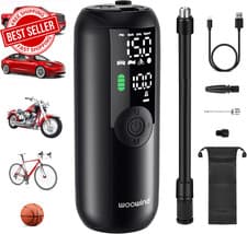 Image of Tyre Inflator 150 PSI Auto Cut Off Presta Schrader Dunlop Cordless Fast