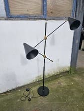 Image of Stylish Black And Gold Fittings, Large Floor Lamp