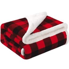 Image of Heavy Sherpa Fleece Blanket 480 GSM Thick Warm Bed Sofa Throw Weighted Blankets