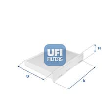 Image of UFI 53.148.00 Filter, interior air for ,AUDI,SEAT,SKODA,VW
