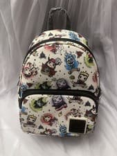Image of NWT Loungefly Disney Villains Pop Tattoo AOP Mini Backpack Bag Cruella Hades