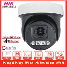 Image of 4K PTZ Speed Dome 8MP PoE IP Camera Human Auto Tracking 15X Zoom Two Way Audio
