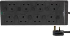 Image of 8 Gang Way 2M Surge Protected Switched Extension Lead UK Mains Power Lead Plug