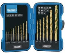 Image of Draper 18549 Titanium Nitride Coated HSS Drill Bit Set, 1.5mm - 10mm, 15 Pcs