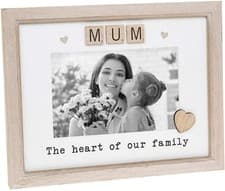 Image of Mum Scrabble Photo Frame 6x4" Wood Effect Free Standing Mother's Day Gift