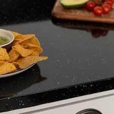 Image of d-c-fix Kitchen Worktop Wrap 67.5cm x 3m Black Quartz Self-adhesive Vinyl Film