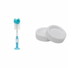Image of Dr Browns Bottle and Teat Brush and Travel Caps (Pack of 2)