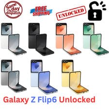 Image of Samsung Galaxy Z Flip 4 Z Flip 5 & Z Flip 6 5G Unlock Foldable Phone 256GB/512GB