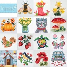 Image of Trimits Counted Cross Stitch Kit Kits - NEW 2026 Designs - Fun Craft Gift