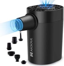 Image of Electric Air Pump for Inflatables Rechargeable 1600 3600mAh Battery & AA Battery