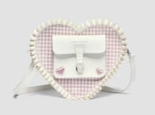 Image of Dr. Martens 42934100 SMOOTH_GINGHAMPRINT_HEART_BACKPACK_WHITE DUSTY ROSE 2026