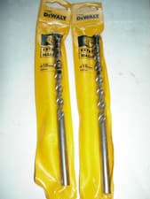 Image of dewalt elu extreme drill bits 10mm x 200mm x2 masonry stone brick concrete