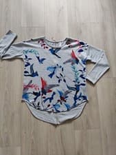 Image of Stella Soft Touch Bird Leaves Leisure Top With Back Zip Detail New 8/10/12