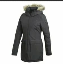 Image of Adidas XPLORIC Parka Womens Size Large BQ6803 Black Hooded Full Zip New