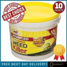 Image of 10 x DOFF ADVANCED GLYPHOSATE WEEDKILLER CONCENTRATE WEED & ROOT KILLER SACHETS
