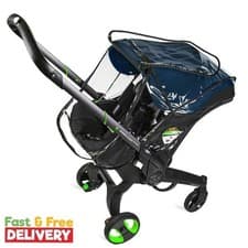 Image of Baby Car Seat Carrier Rain Cover For Doona, Baby Stroller Transparent Travel Car
