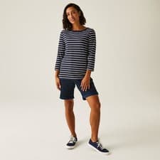 Image of Regatta Women's Bayletta Tee II - Navy/White Stripe
