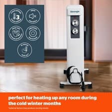 Image of Silentnight Radiator Oil Filled Portable Electric Heater Thermostat 7 11 Fin
