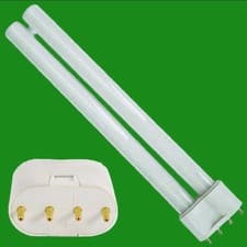 Image of 1x 55W GE 2G11 Dimmable 4 Pin Light Bulb Double Tube PLL CFL 4000K Cool White