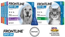 Image of FRONTLINE SPOT ON PLUS CAT & DOGS Flea Lice Tick Treatment Solutions Kills Fleas